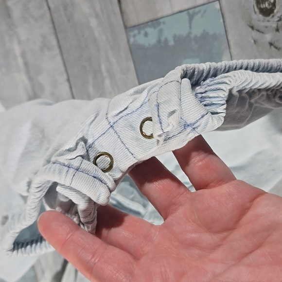 Vintage OshKosh B'Gosh Light Denim Overall Bubble Sz 3/6 Mo Made In USA - Picture 5 of 7